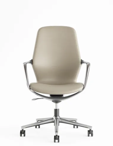 Крісло KRESLALUX VIVELLE KHAKI, для відвідувача, шкіряне - купити Київ, Дніпро, Одеса, Львів, Харків