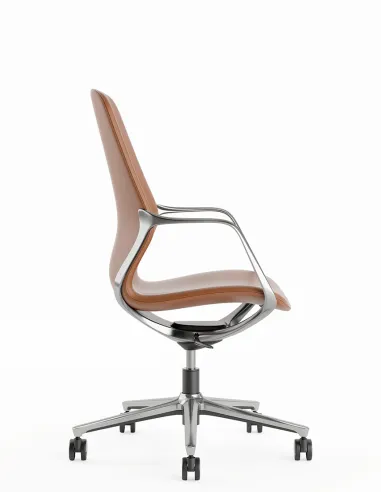 Крісло KRESLALUX VIVELLE ORANGE, для відвідувача, шкіряне - купити Київ, Дніпро, Одеса, Львів, Харків