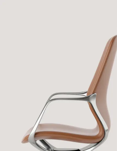 Крісло KRESLALUX VIVELLE ORANGE, для відвідувача, шкіряне - купити Київ, Дніпро, Одеса, Львів, Харків