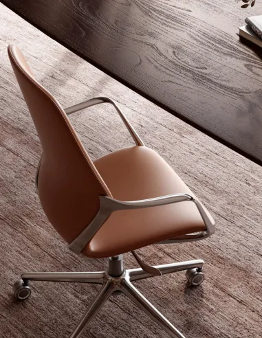 Крісло KRESLALUX VIVELLE RED, для відвідувача, шкіряне - купити Київ, Дніпро, Одеса, Львів, Харків