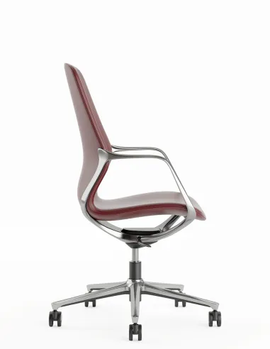 Крісло KRESLALUX VIVELLE RED, для відвідувача, шкіряне - купити Київ, Дніпро, Одеса, Львів, Харків