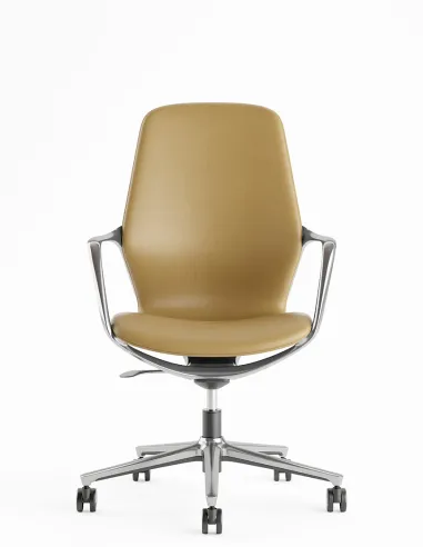 Кресло KRESLALUX VIVELLE YELLOW, для посетителя, кожаное - купить Киев, Днепр, Одесса, Львов, Харьков