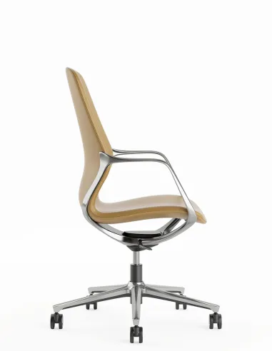 Крісло KRESLALUX VIVELLE YELLOW, для відвідувача, шкіряне - купити Київ, Дніпро, Одеса, Львів, Харків