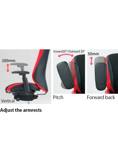 Геймерское кресло OKAMURA STRIKER RED - купить Киев, Днепр, Одесса, Львов, Харьков