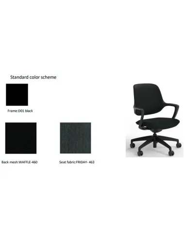 Кресло KRESLALUX NIRO-D01 BLACK, для посетителя- купить Киев, Днепр, Одесса, Львов, Харьков