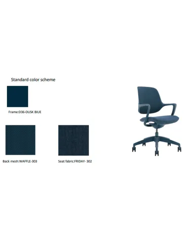 Кресло KRESLALUX NIRO-D36 BLUE, для посетителя - купить Киев, Днепр, Одесса, Львов, Харьков