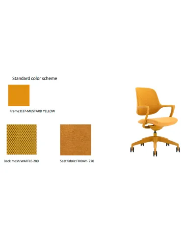 Кресло KRESLALUX NIRO-D37 YELLOW, для посетителя - купить Киев, Днепр, Одесса, Львов, Харьков