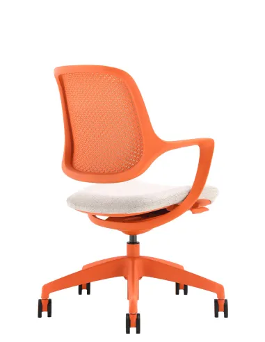 Кресло KRESLALUX NIRO-D38 ORANGE, для посетителя - купить Киев, Днепр, Одесса, Львов, Харьков