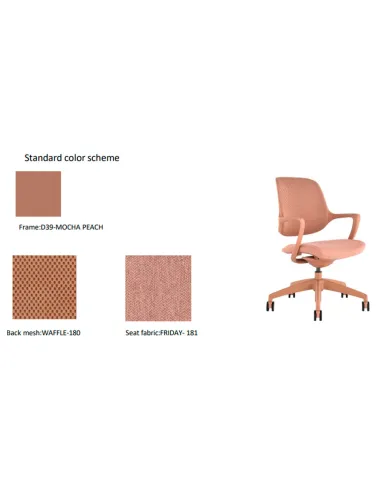 Кресло KRESLALUX NIRO-D39 MOCHA PEACH, для посетителя - купить Киев, Днепр, Одесса, Львов, Харьков