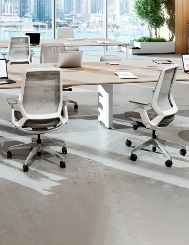 Кресло OKAMURA ABILIS FB LIGHT GREY для оператора - купить Киев, Днепр, Одесса, Львов, Харьков