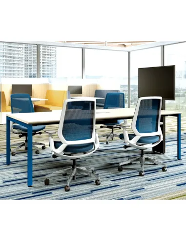 Крісло OKAMURA ABILIS FB MEDIUM BLUE для оператора - купити Київ, Дніпро, Одеса, Львів, Харків