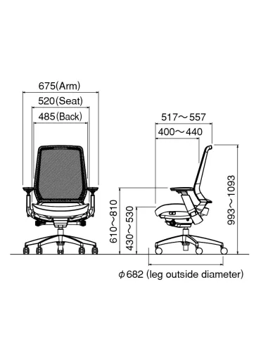 Крісло OKAMURA ABILIS CF ALL BLACK для оператора - купити Київ, Дніпро, Одеса, Львів, Харків
