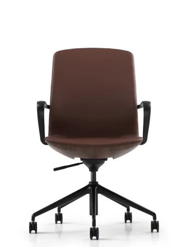 Конференц-кресло KRESLALUX FK016-B12 BROWN, кожаное - купить Киев, Днепр, Одесса, Львов, Харьков