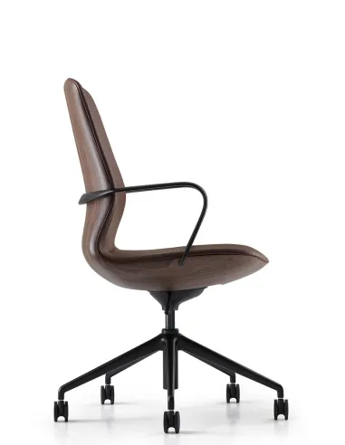 Конференц-кресло KRESLALUX FK016-B12 BROWN, кожаное - купить Киев, Днепр, Одесса, Львов, Харьков