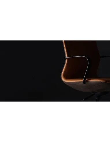 Конференц-кресло KRESLALUX FK016-B12 BROWN, кожаное - купить Киев, Днепр, Одесса, Львов, Харьков