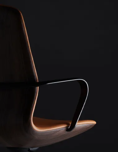 Конференц-кресло KRESLALUX FK016-B12 BROWN, кожаное - купить Киев, Днепр, Одесса, Львов, Харьков