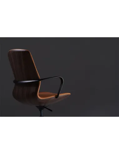 Конференц-кресло KRESLALUX FK016-B12 BROWN, кожаное - купить Киев, Днепр, Одесса, Львов, Харьков