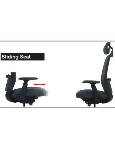 Кресло KRESLALUX V3-BH BLACK, эргономичное - купить Киев, Днепр, Одесса, Львов, Харьков