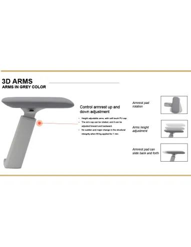 Кресло KRESLALUX V3-GH DARK GREY, эргономичное - купить Киев, Днепр, Одесса, Львов, Харьков