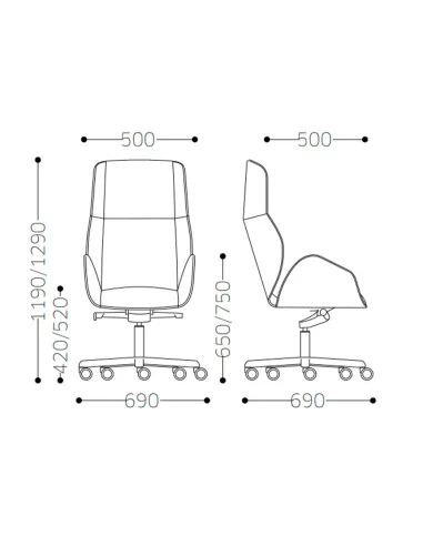 Крісло VAGHI SUONI LUX для керівника, шкіряне - купити Київ, Дніпро, Одеса, Львів, Харків