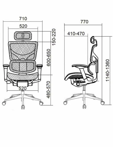 Кресло HOOKAY SAIL 2 GREY (SA2MF01-NG), эргономичное, с тканевым сиденьем - купить Киев, Днепр, Одесса, Львов, Харьков