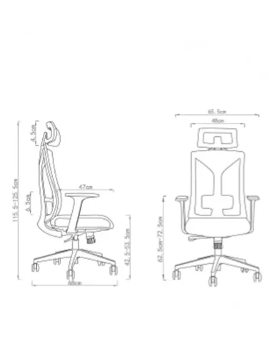 Кресло KRESLALUX PRIMER-A DARK GREY, эргономичное - купить Киев, Днепр, Одесса, Львов, Харьков