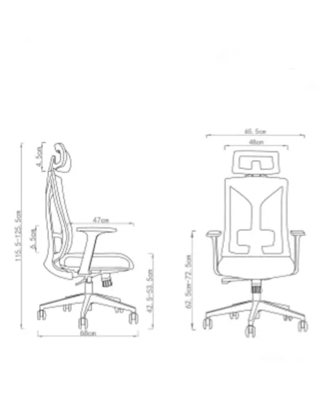 Кресло KRESLALUX PRIMER-A DARK GREY, эргономичное - купить Киев, Днепр, Одесса, Львов, Харьков