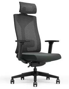 Кресло KRESLALUX PRIMER-A DARK GREY, эргономичное - купить Киев, Днепр, Одесса, Львов, Харьков