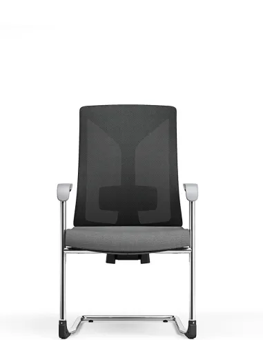 Кресло KRESLALUX PRIMER-D DARK GREY, для посетителя, на полозьях - купить Киев, Днепр, Одесса, Львов, Харьков