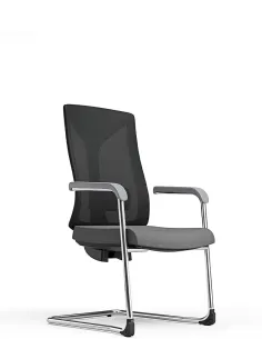Крісло KRESLALUX PRIMER-D DARK GREY, для відвідувача, на полозах  - купити Київ, Дніпро, Одеса, Львів, Харків