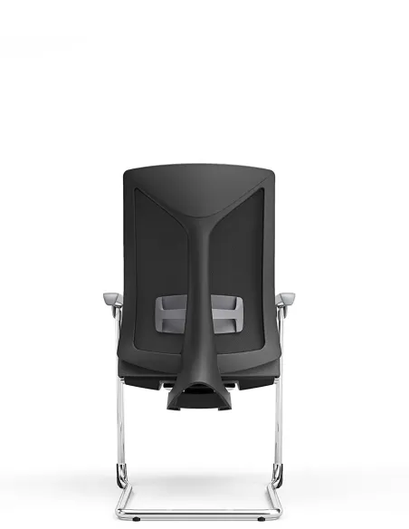 Крісло KRESLALUX PRIMER-D DARK GREY, для відвідувача, на полозах  - купити Київ, Дніпро, Одеса, Львів, Харків