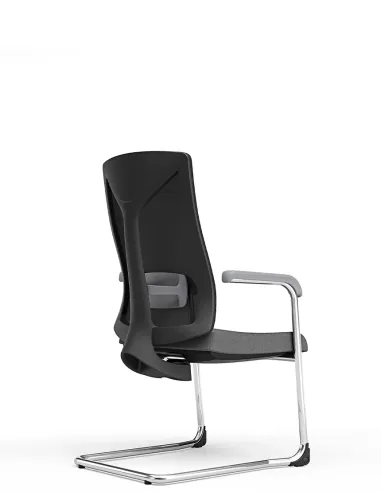 Кресло KRESLALUX PRIMER-D DARK GREY, для посетителя, на полозьях - купить Киев, Днепр, Одесса, Львов, Харьков