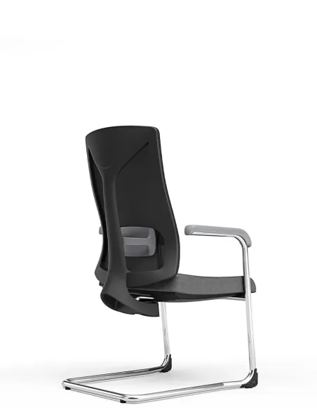 Кресло KRESLALUX PRIMER-D DARK GREY, для посетителя, на полозьях - купить Киев, Днепр, Одесса, Львов, Харьков