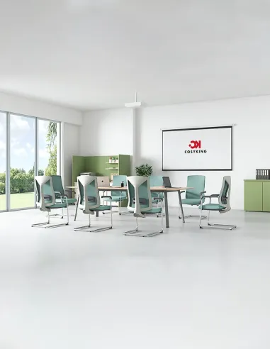 Крісло KRESLALUX PRIMER-D DARK GREY, для відвідувача, на полозах  - купити Київ, Дніпро, Одеса, Львів, Харків