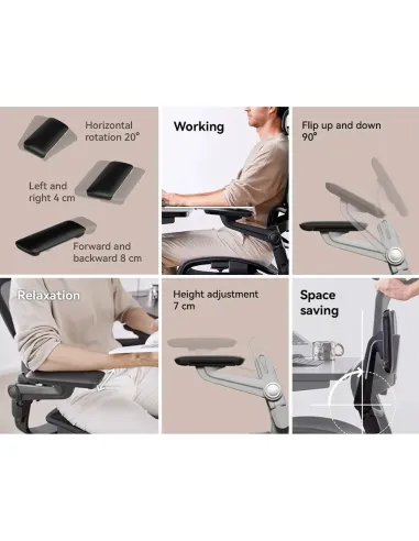 КРІСЛО HINOMI H1 PRO V2 BLACK, ергономічне - купити Київ, Дніпро, Одеса, Львів, Харків