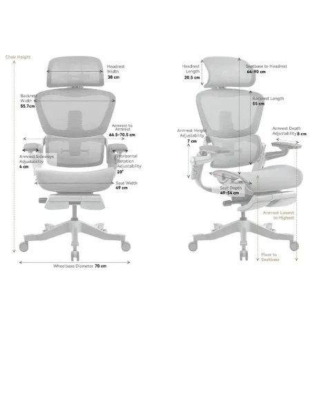 КРІСЛО HINOMI H1 PRO V2 BLACK, ергономічне - купити Київ, Дніпро, Одеса, Львів, Харків