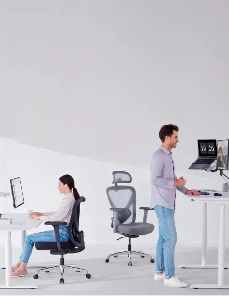 КРЕСЛО HINOMI Q1 GREY, эргономичное - купить Киев, Днепр, Одесса, Львов, Харьков