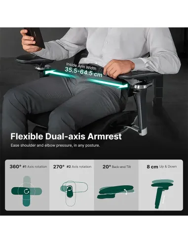 КРЕСЛО HINOMI X2 PRO BLACK, эргономичное - купить Киев, Днепр, Одеса, Львов, Харьков