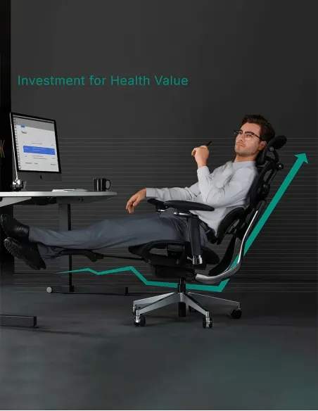 КРЕСЛО HINOMI X2 PRO GREY, эргономичное - купить Киев, Днепр, Одесса, Львов, Харьков