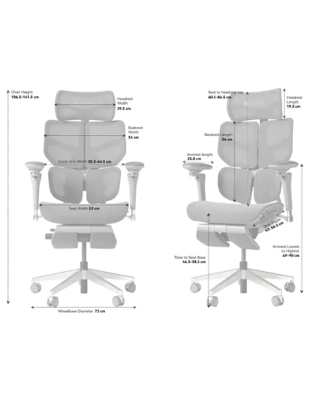 КРЕСЛО HINOMI X2 PRO GREY, эргономичное - купить Киев, Днепр, Одесса, Львов, Харьков