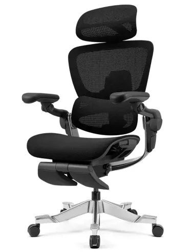 КРЕСЛО HINOMI H2 PRO COAL BLACK, эргономичное, с подставкой для ног - купить Киев, Днепр, Одесса, Львов, Харьков
