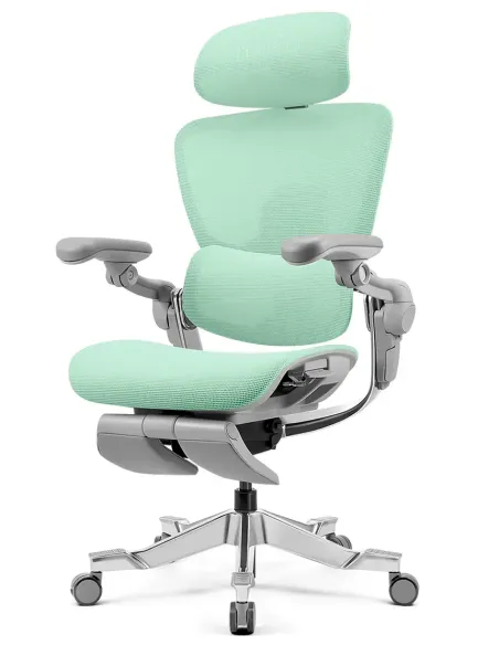 КРІСЛО HINOMI H2 PRO MINT GREEN, ергономічне, з підставкою для ніг - купити Київ, Дніпро, Одеса, Львів, Харків
