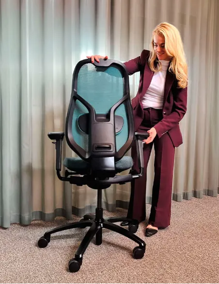 Кресло FLOKK RH MEREO MESH BLACK (BLUE BERRY), эргономичное - купить Киев, Днепр, Одесса, Львов, Харьков