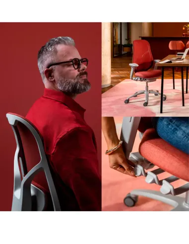 Кресло FLOKK RH MEREO MESH BLACK (BLUE BERRY), эргономичное - купить Киев, Днепр, Одесса, Львов, Харьков