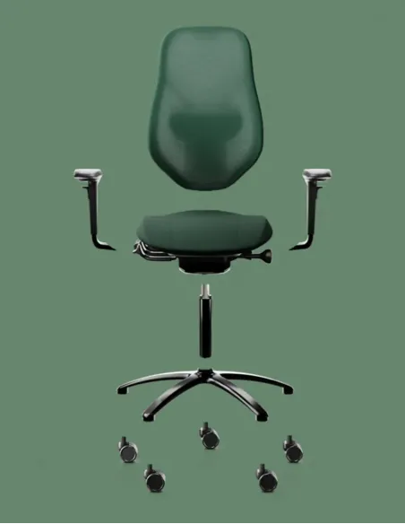 Крісло FLOKK RH MEREO MESH GREY (FOREST GREEN), ергономічне - купити Київ, Дніпро, Одеса, Львів, Харків