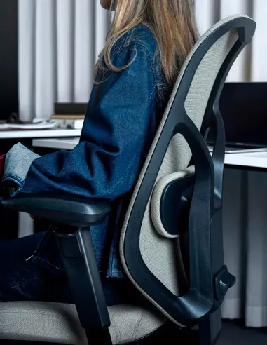 Крісло FLOKK RH MEREO MESH SILVER GREY (RASPBERRY RED), ергономічне - купити Київ, Дніпро, Одеса, Львів, Харків