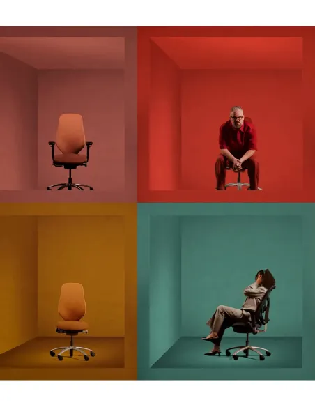 Крісло FLOKK RH MEREO MESH SILVER GREY (RASPBERRY RED), ергономічне - купити Київ, Дніпро, Одеса, Львів, Харків