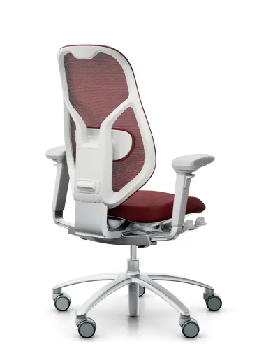 Кресло FLOKK RH MEREO MESH SILVER GREY (RASPBERRY RED), эргономичное - купить Киев, Днепр, Одесса, Львов, Харьков