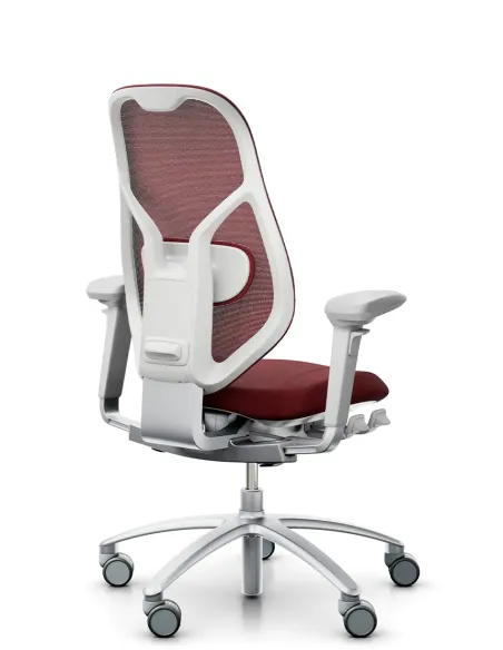 Кресло FLOKK RH MEREO MESH SILVER GREY (RASPBERRY RED), эргономичное - купить Киев, Днепр, Одесса, Львов, Харьков