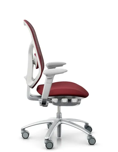 Кресло FLOKK RH MEREO MESH SILVER GREY (RASPBERRY RED), эргономичное - купить Киев, Днепр, Одесса, Львов, Харьков